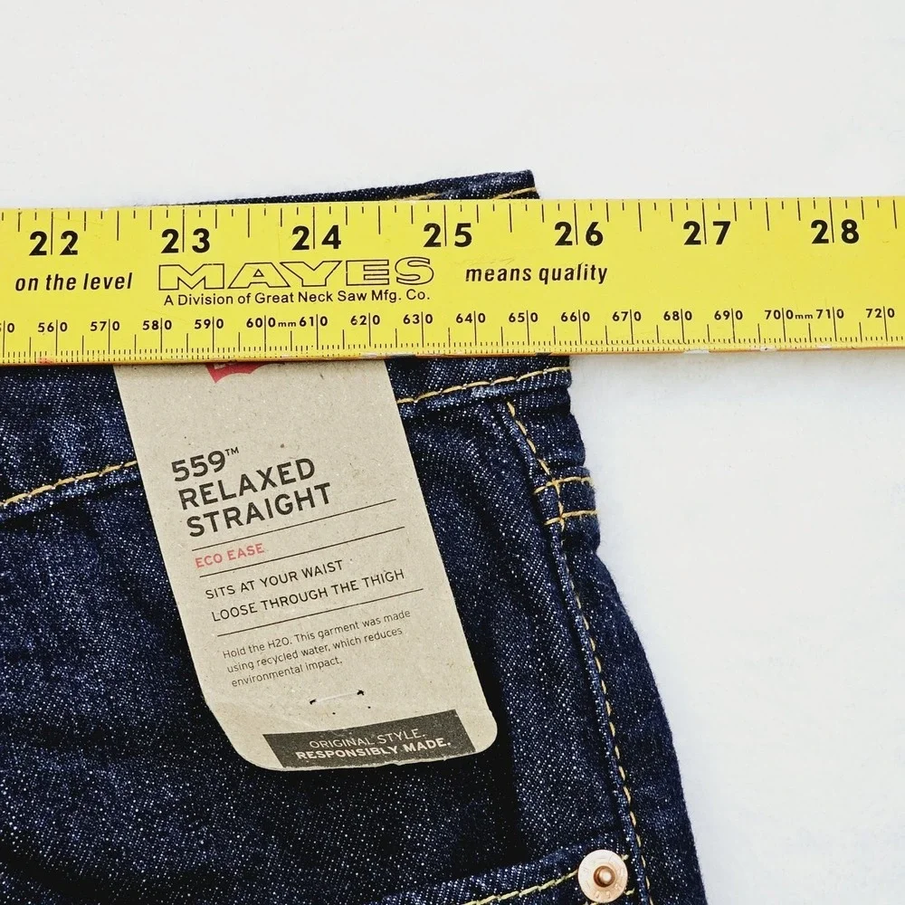 NEW Levis 559 Mens 52W 32L Relaxed‎ Straight Fit Jeans Big & Tall Stretch